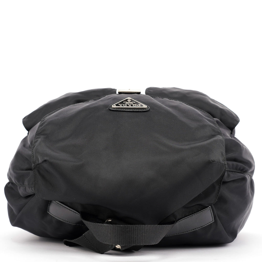 B2811F Black Tessuto Vela Backpack