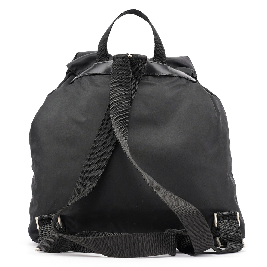 B2811F Black Tessuto Vela Backpack