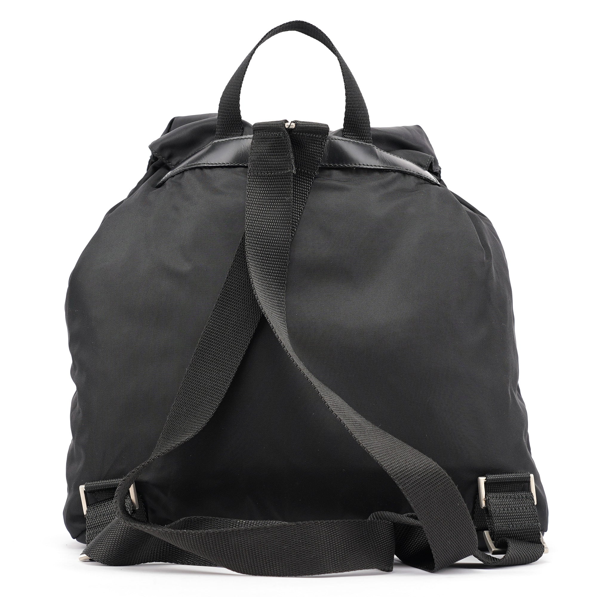 B2811F Black Tessuto Vela Backpack