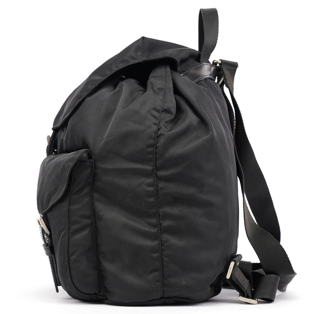 B2811F Black Tessuto Vela Backpack