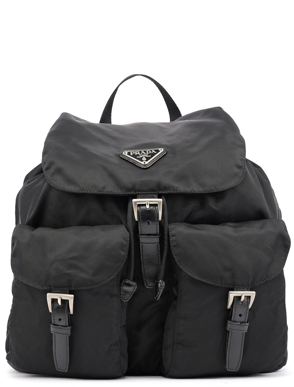B2811F Black Tessuto Vela Backpack