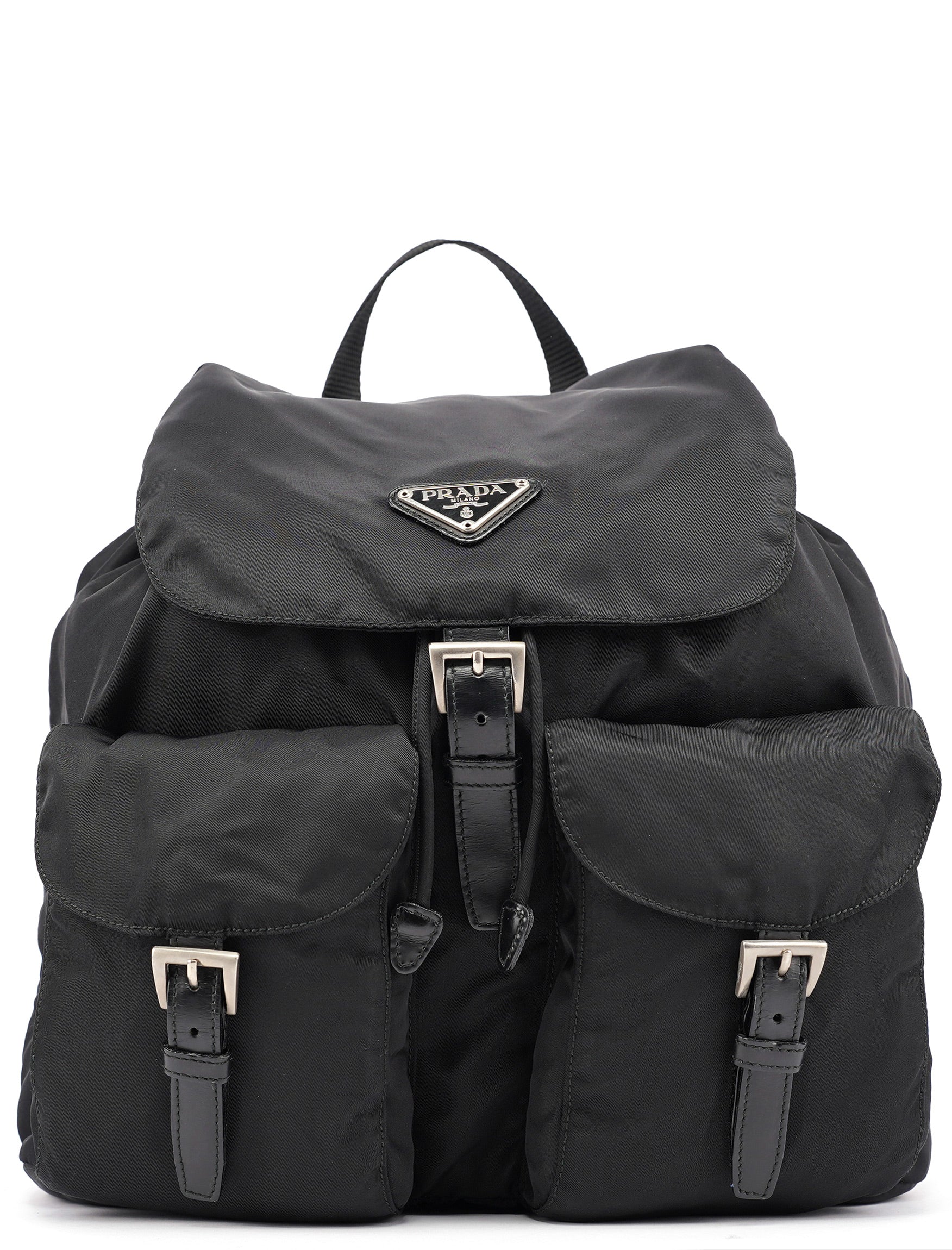 B2811F Black Tessuto Vela Backpack