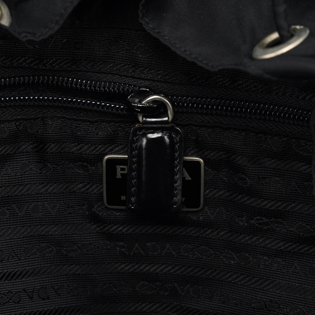 B2811F Black Tessuto Vela Backpack