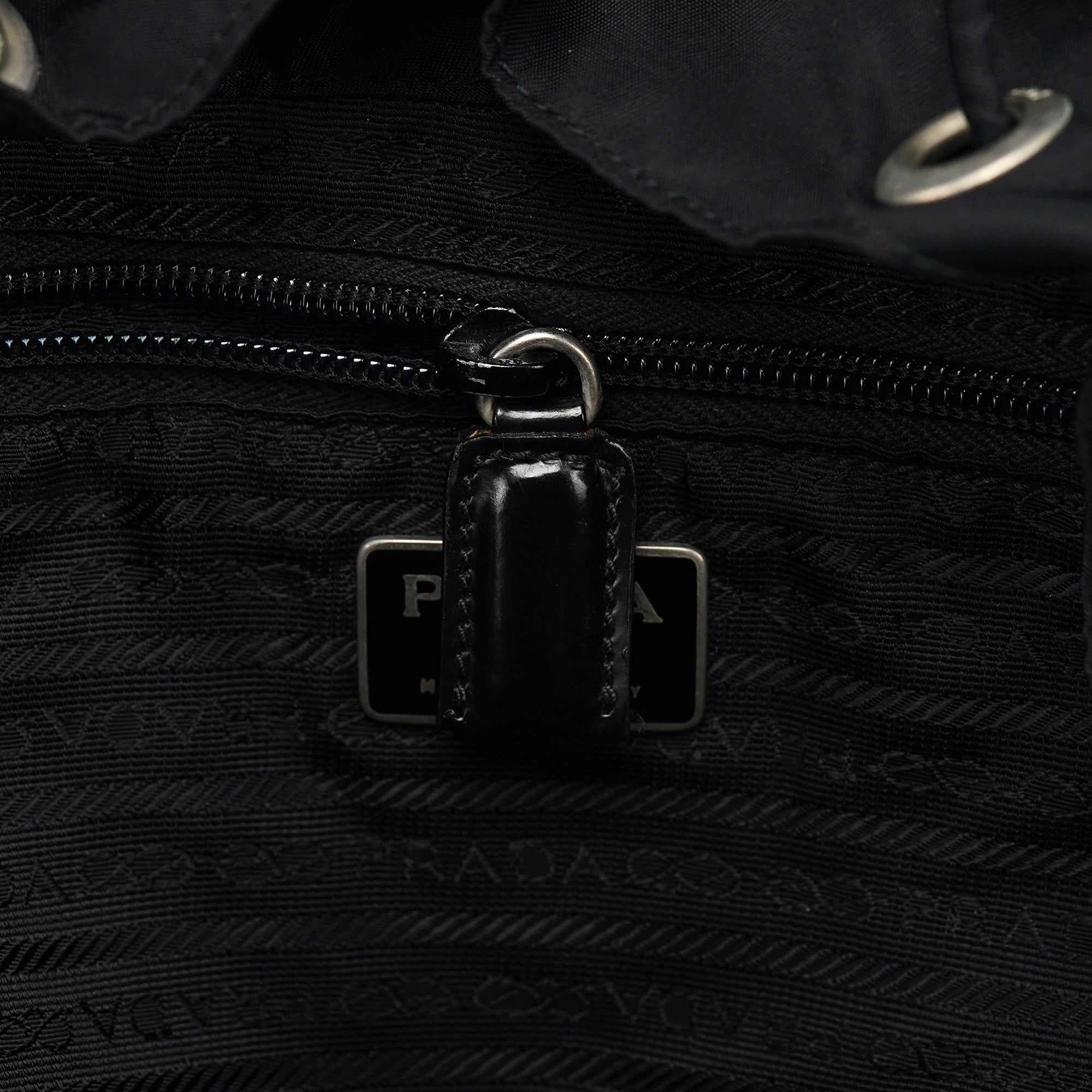 B2811F Black Tessuto Vela Backpack