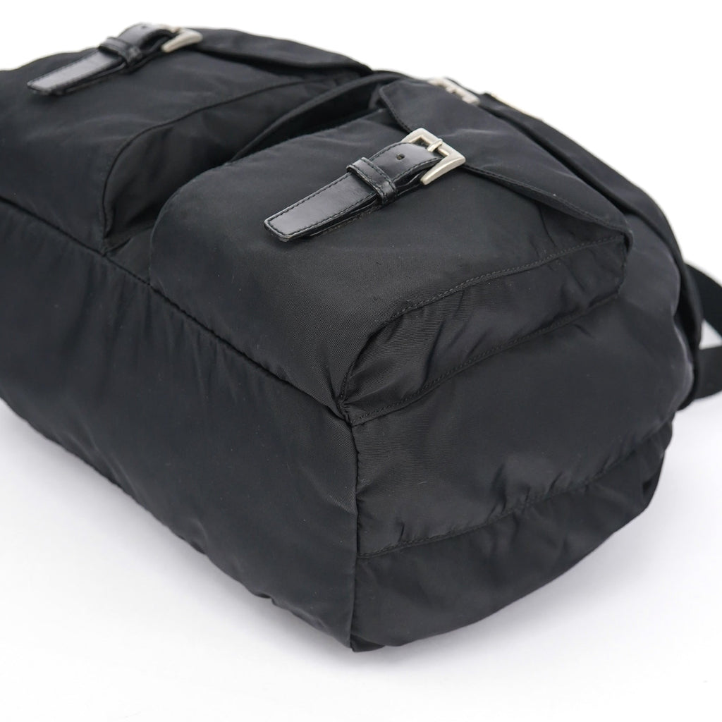 B2811F Black Tessuto Vela Backpack