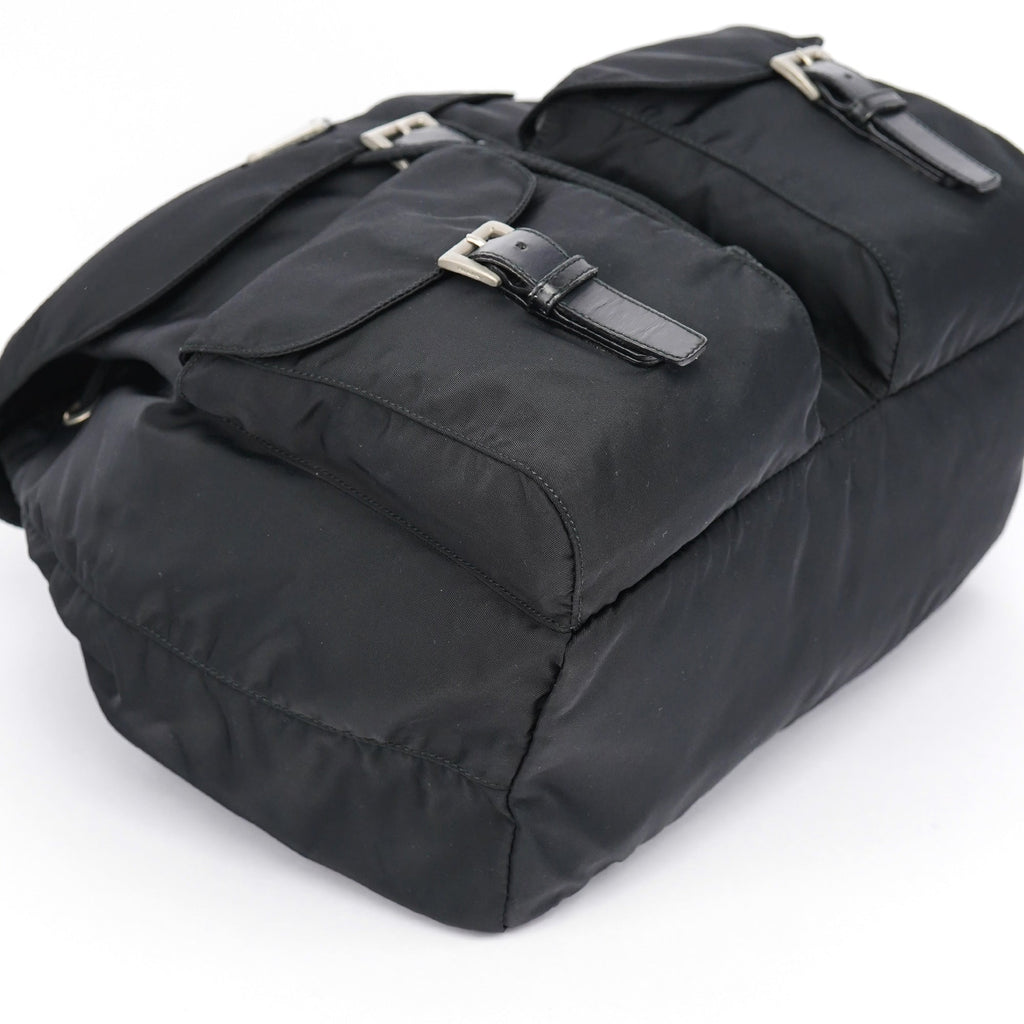 B2811F Black Tessuto Vela Backpack