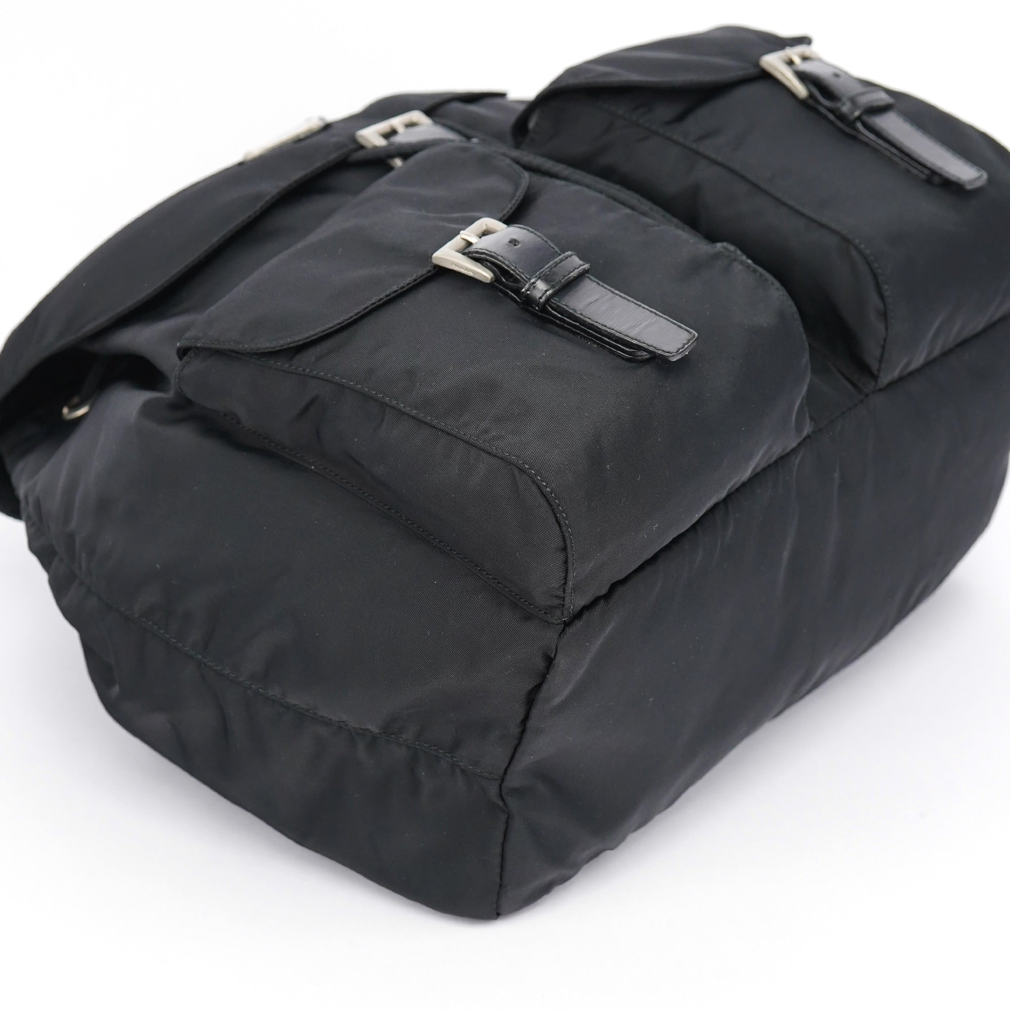 B2811F Black Tessuto Vela Backpack