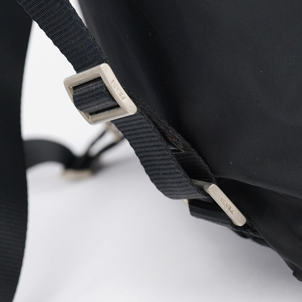 B2811F Black Tessuto Vela Backpack