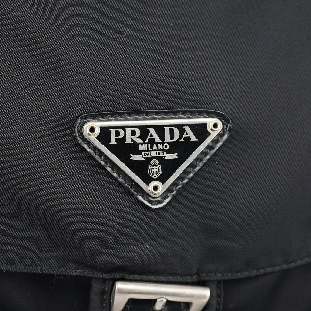 B2811F Black Tessuto Vela Backpack