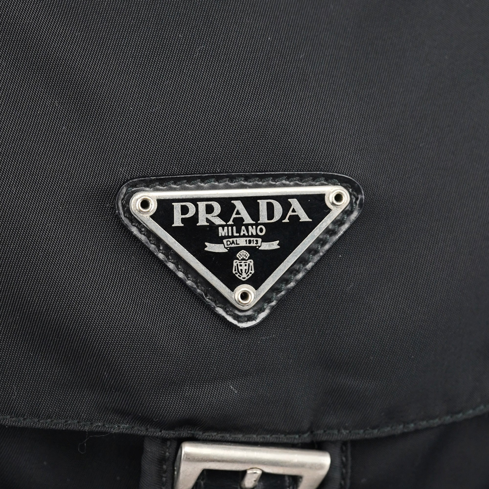 B2811F Black Tessuto Vela Backpack