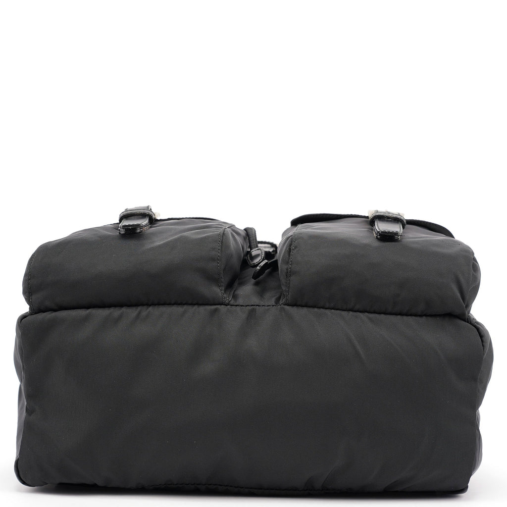 B2811F Black Tessuto Vela Backpack
