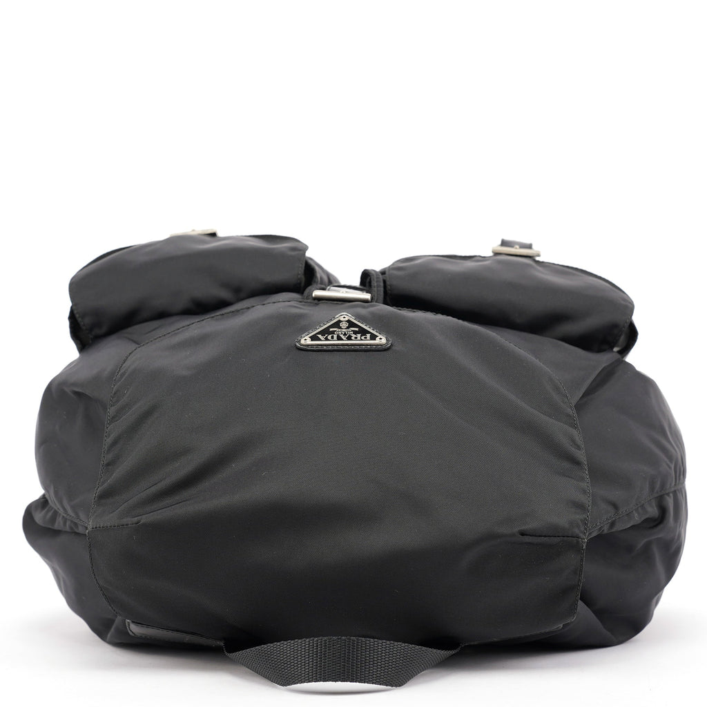 B2811F Black Tessuto Vela Backpack