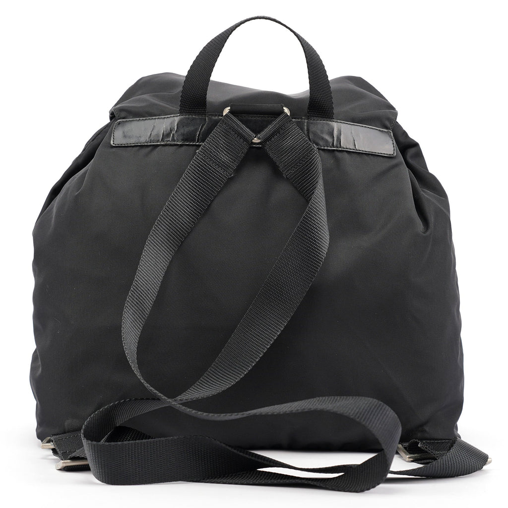 B2811F Black Tessuto Vela Backpack