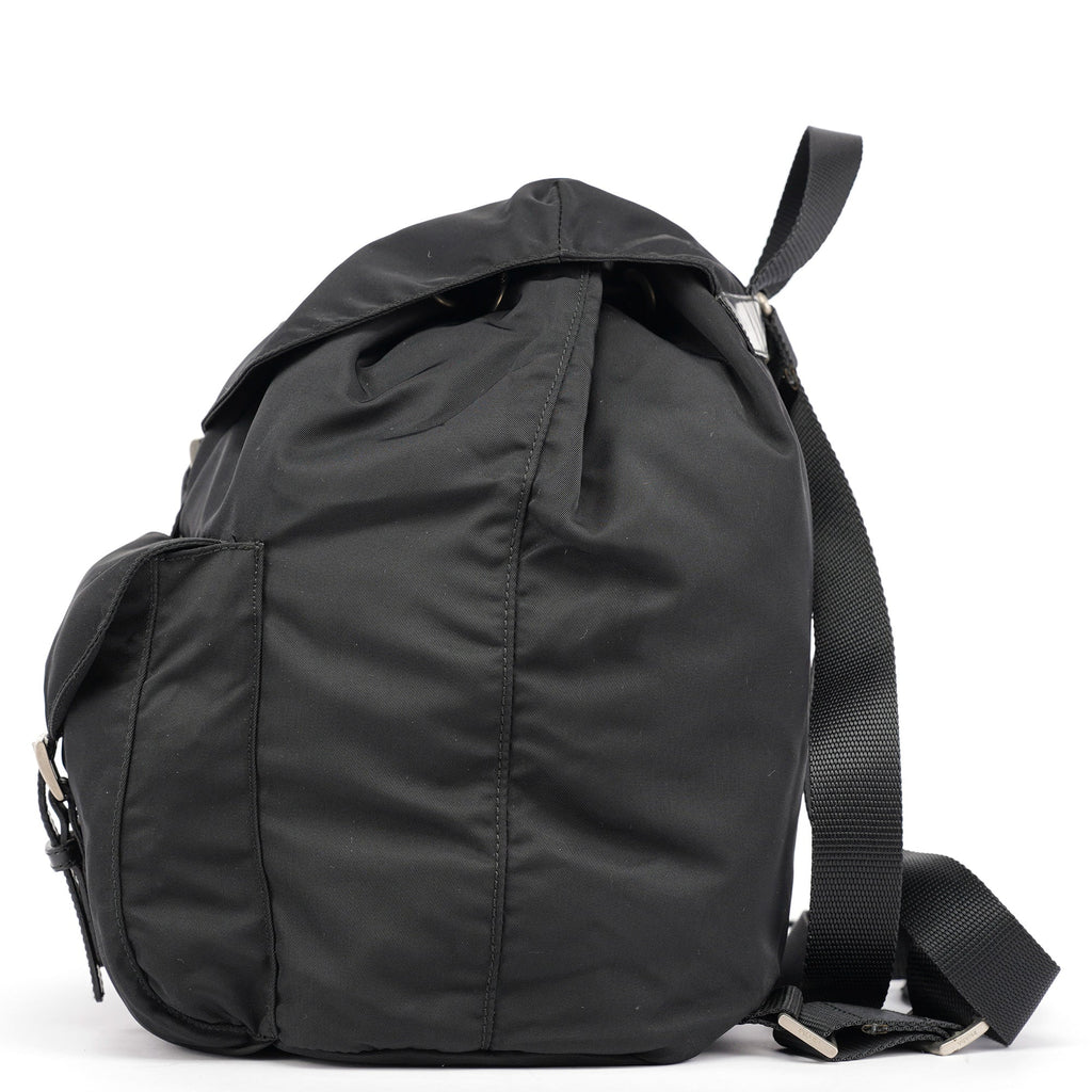 B2811F Black Tessuto Vela Backpack
