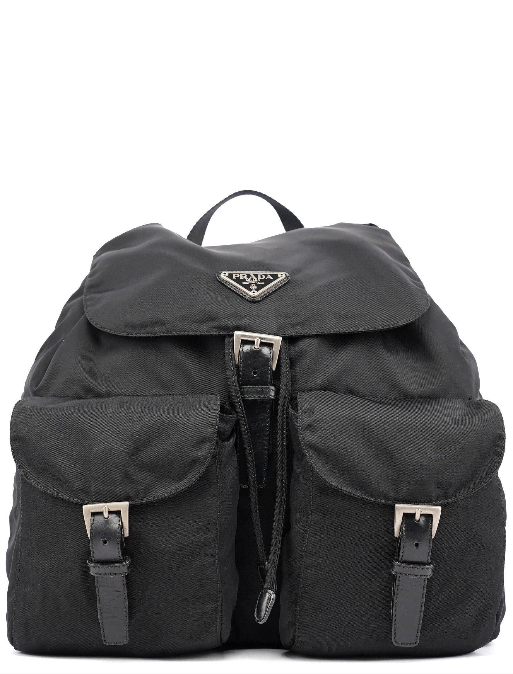 B2811F Black Tessuto Vela Backpack