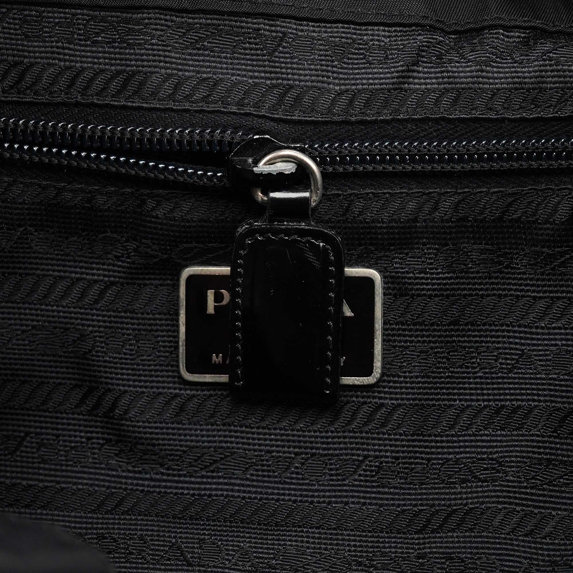 B2811F Black Tessuto Vela Backpack
