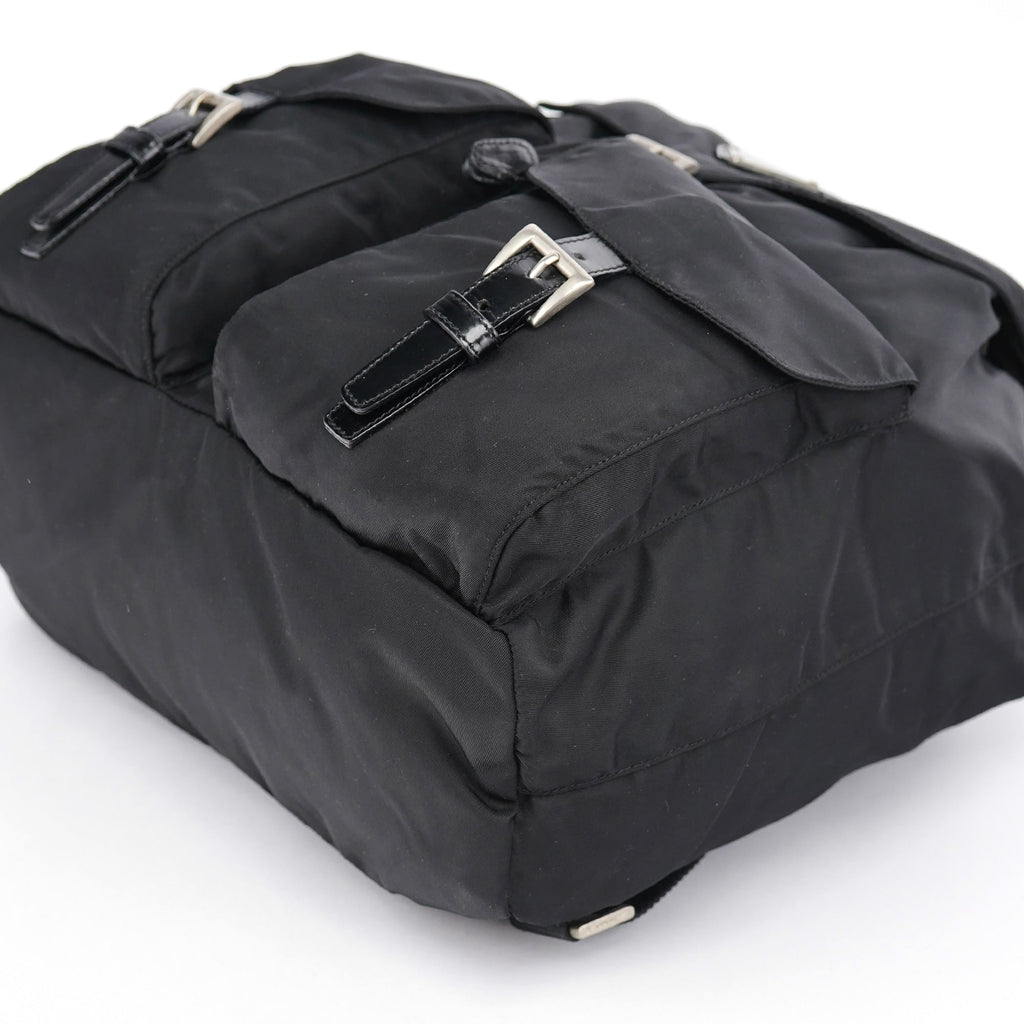 B2811F Black Tessuto Vela Backpack