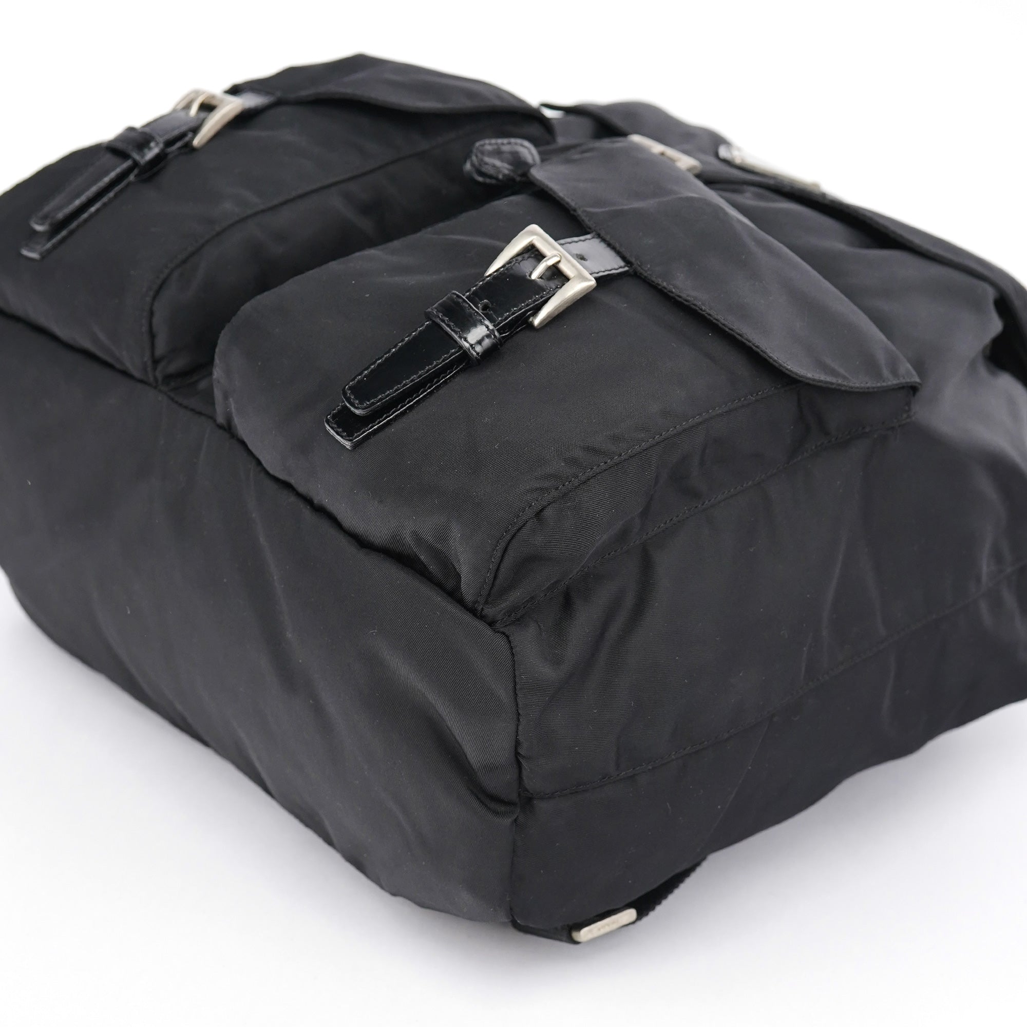B2811F Black Tessuto Vela Backpack