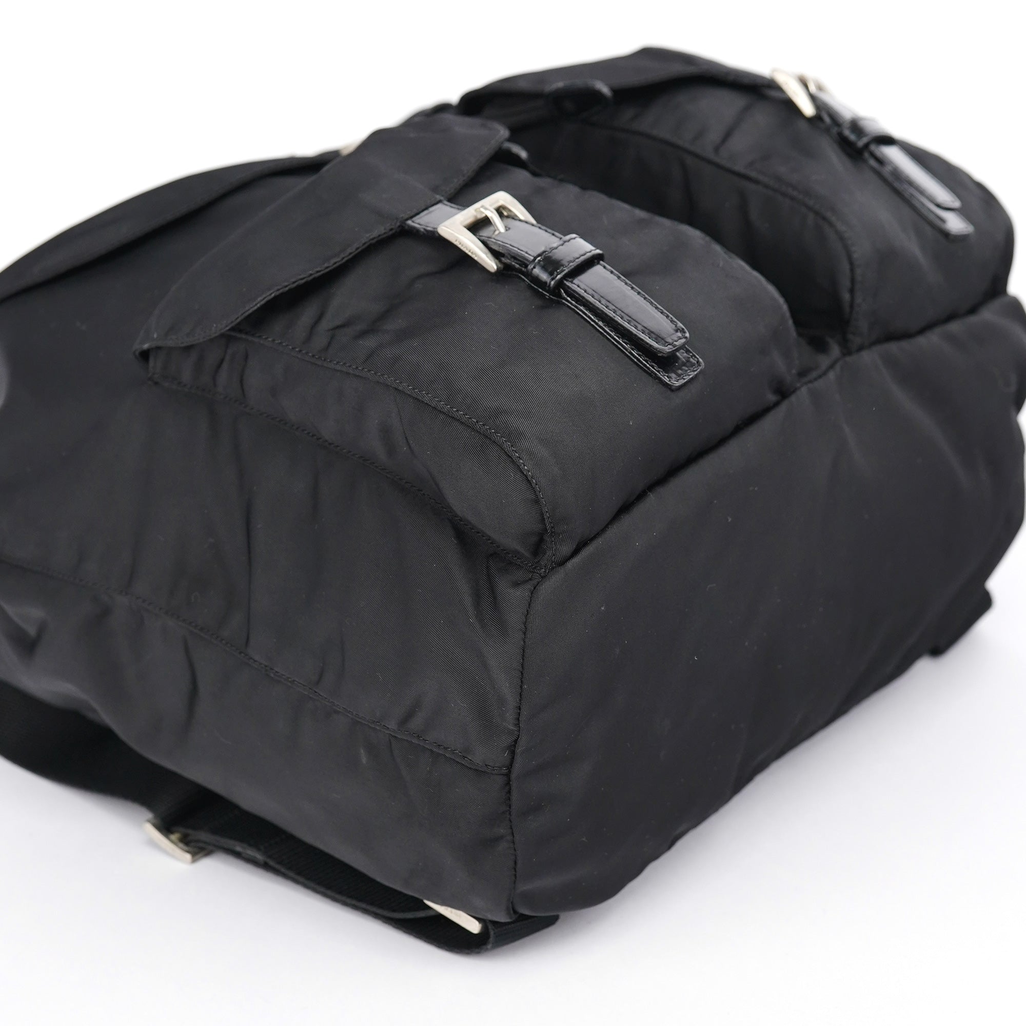 B2811F Black Tessuto Vela Backpack