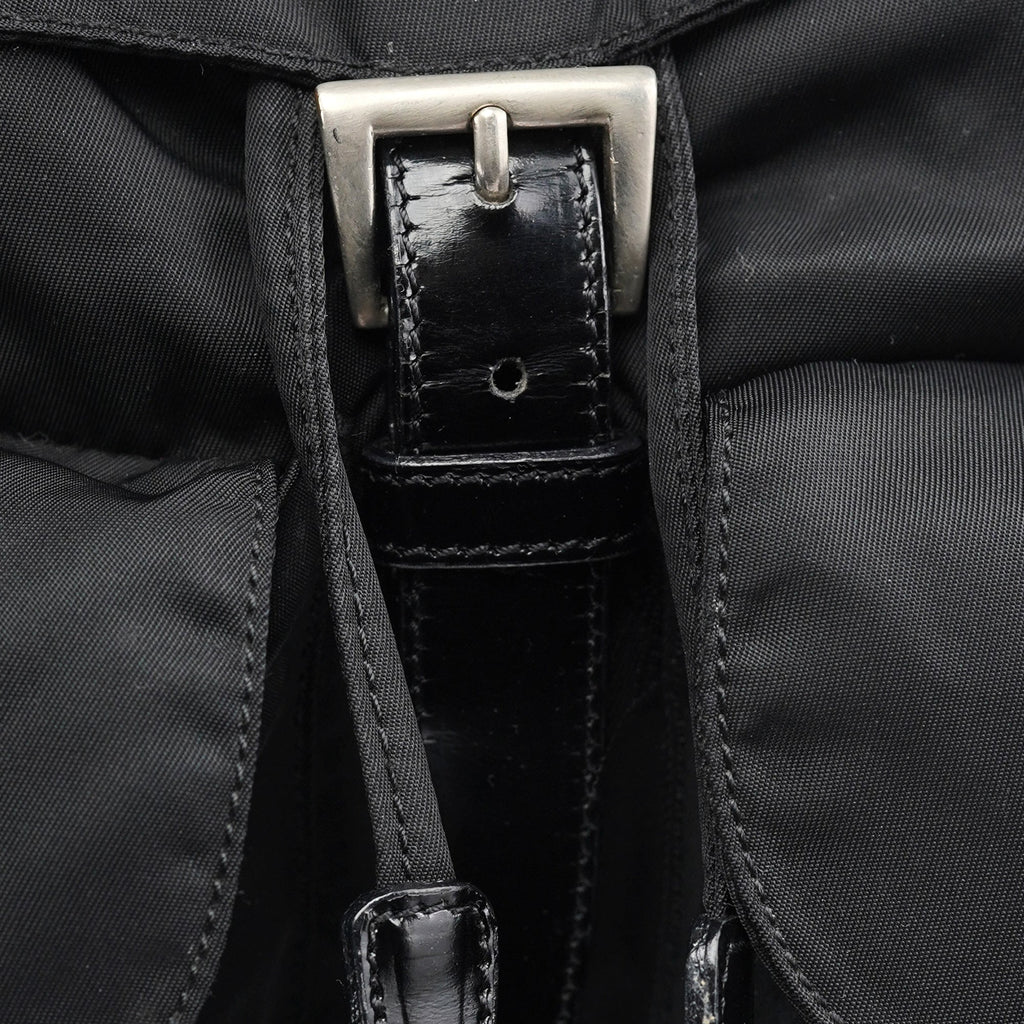 B2811F Black Tessuto Vela Backpack