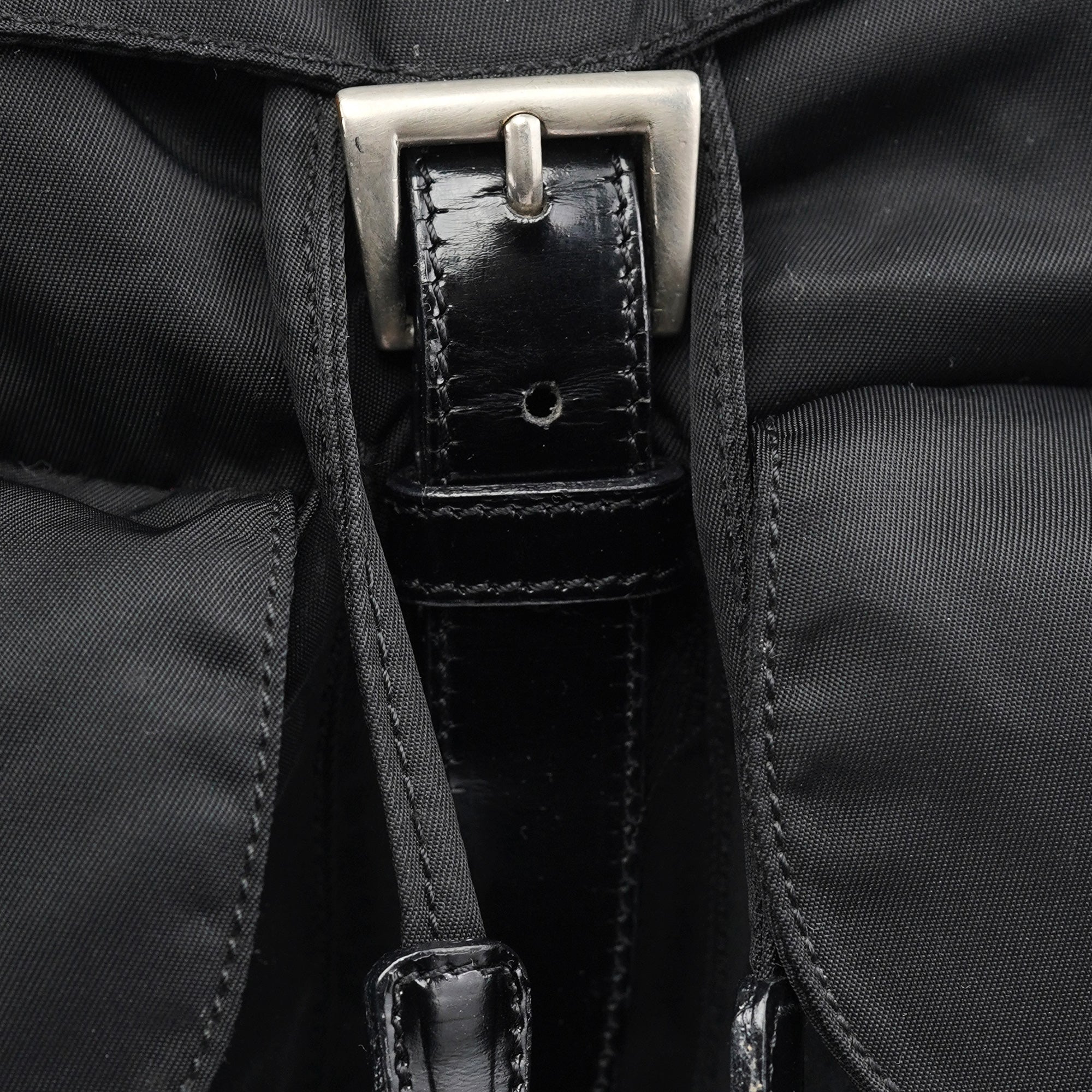 B2811F Black Tessuto Vela Backpack