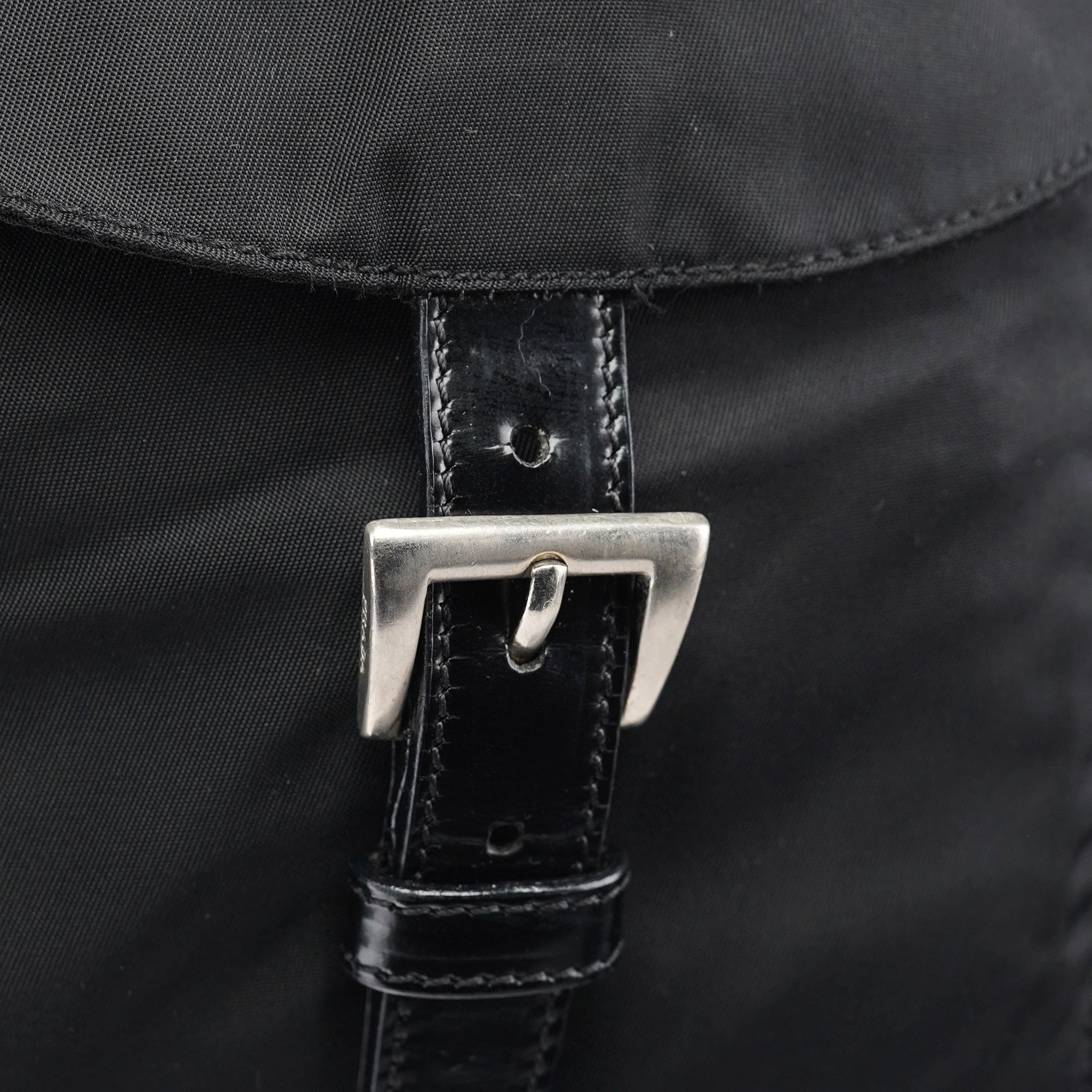B2811F Black Tessuto Vela Backpack