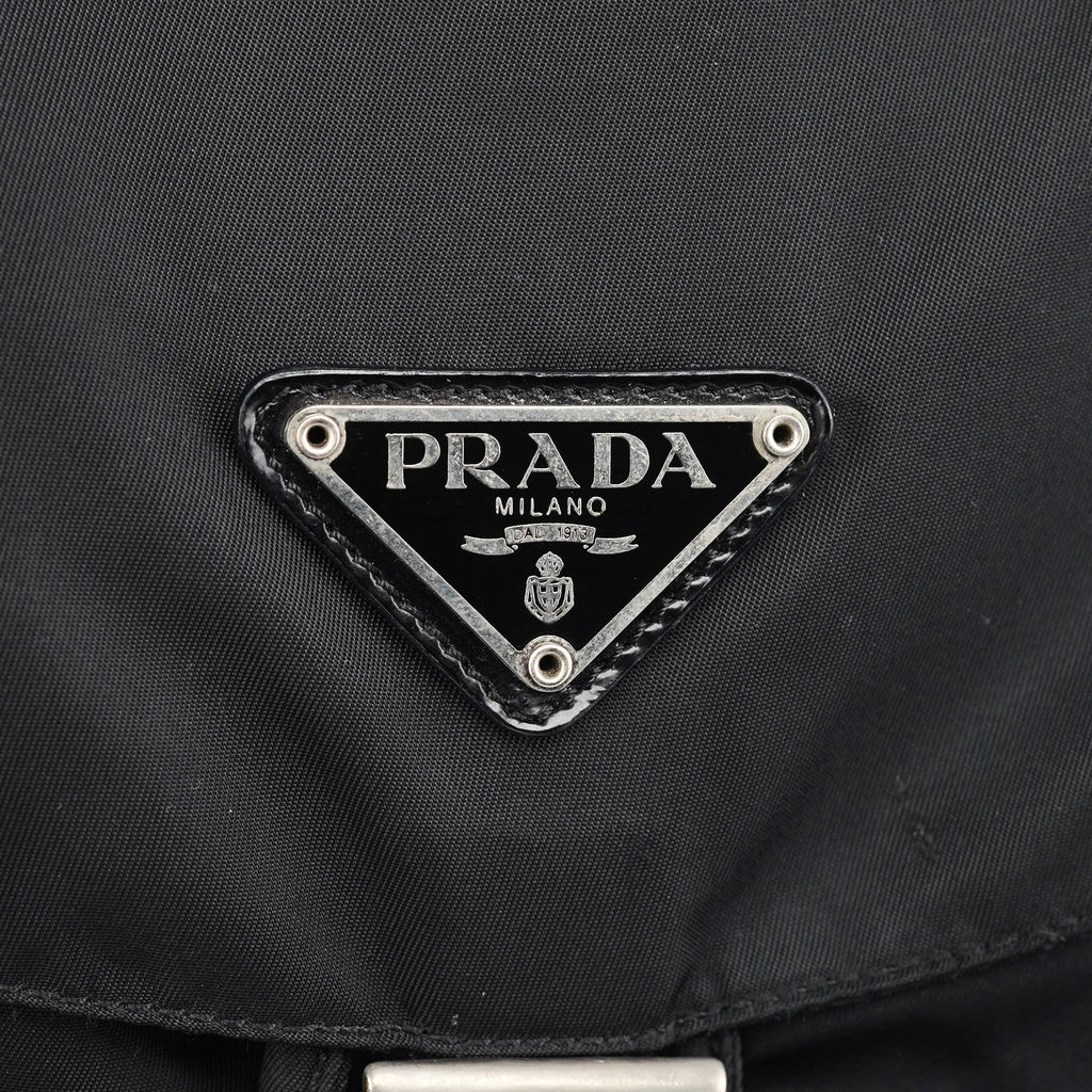 B2811F Black Tessuto Vela Backpack