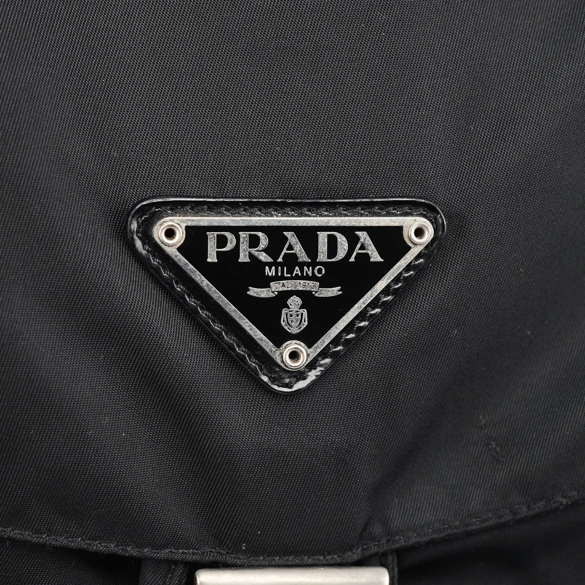 B2811F Black Tessuto Vela Backpack
