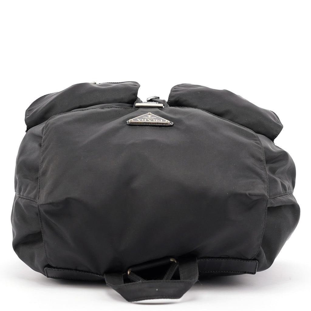 B2811F Black Tessuto Vela Backpack