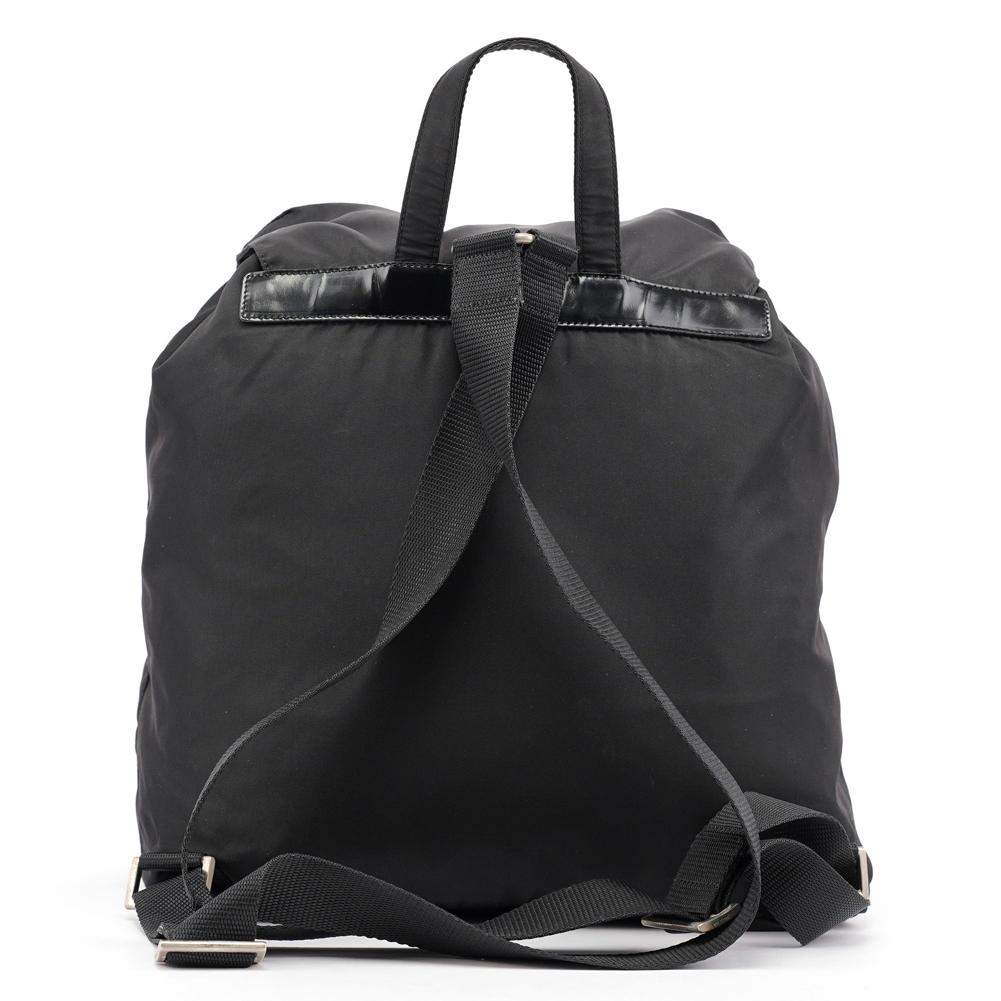 B2811F Black Tessuto Vela Backpack