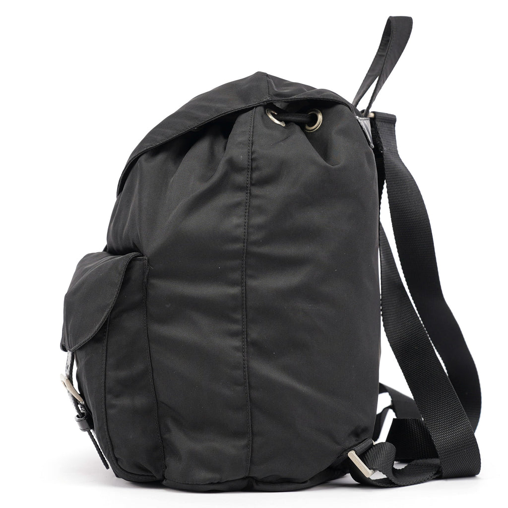 B2811F Black Tessuto Vela Backpack