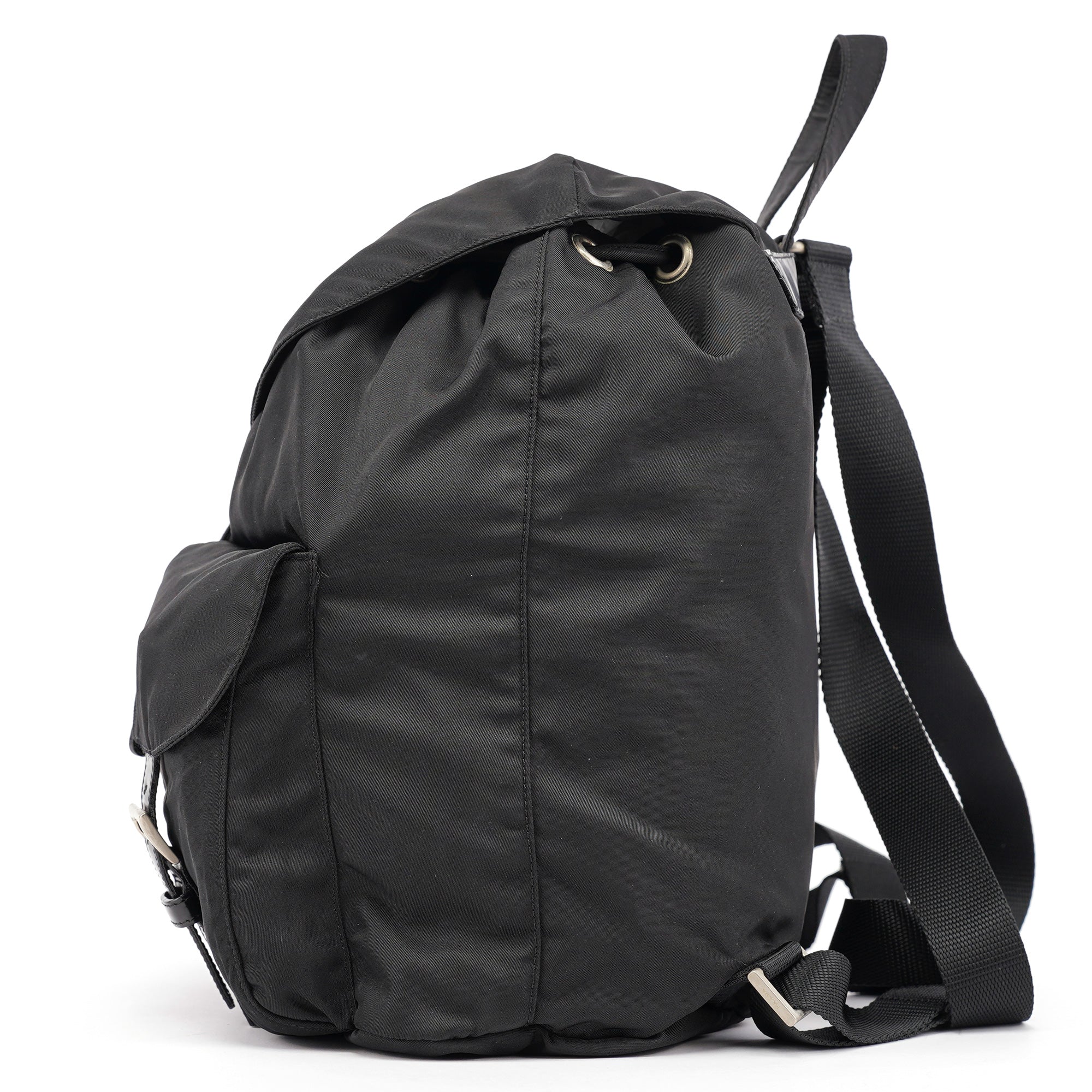 B2811F Black Tessuto Vela Backpack