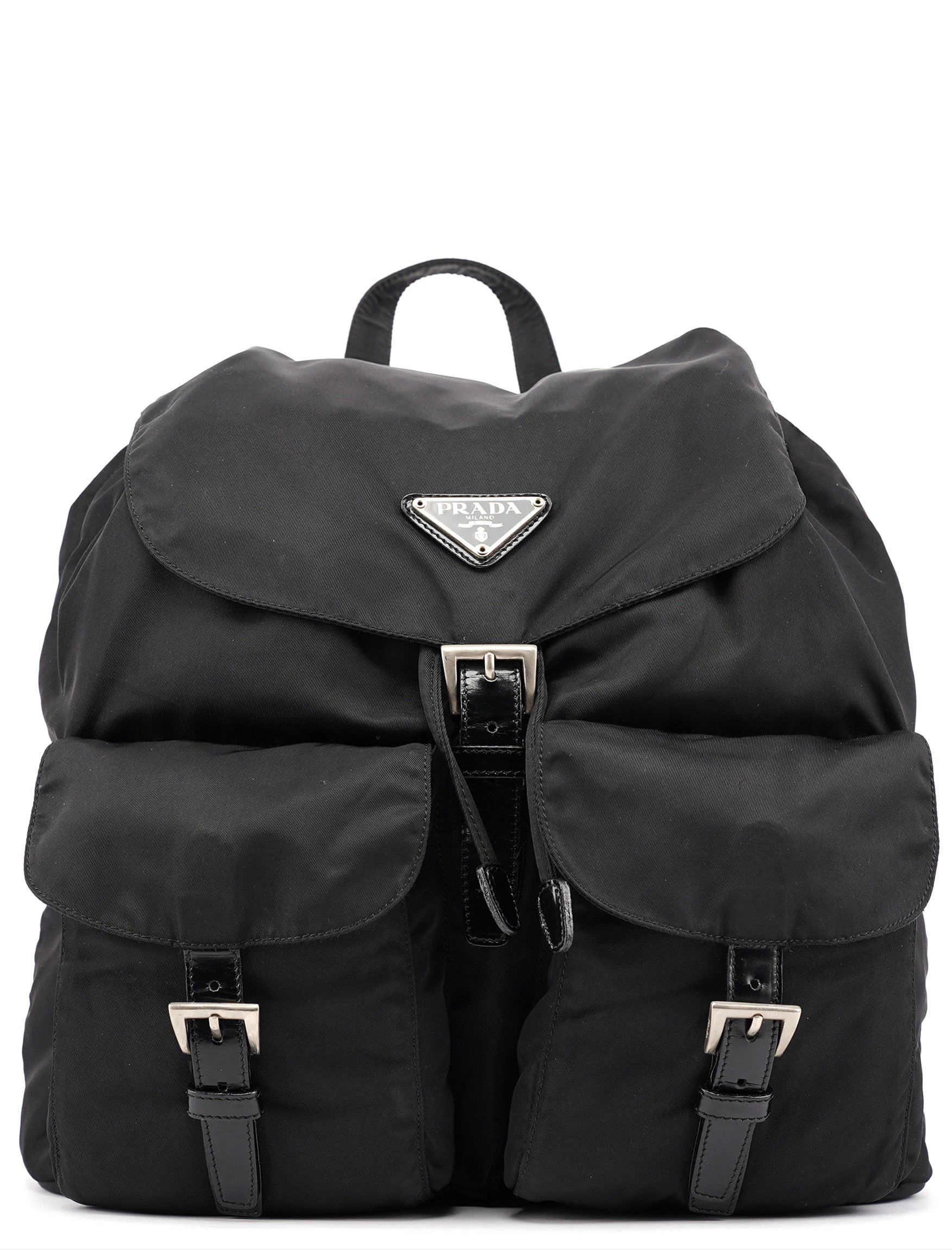 B2811F Black Tessuto Vela Backpack