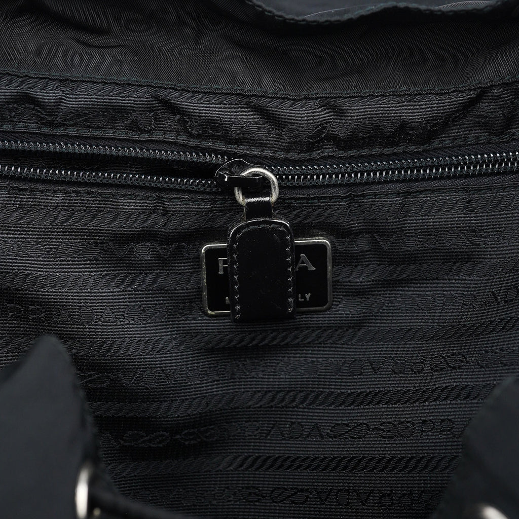 B2811F Black Tessuto Vela Backpack