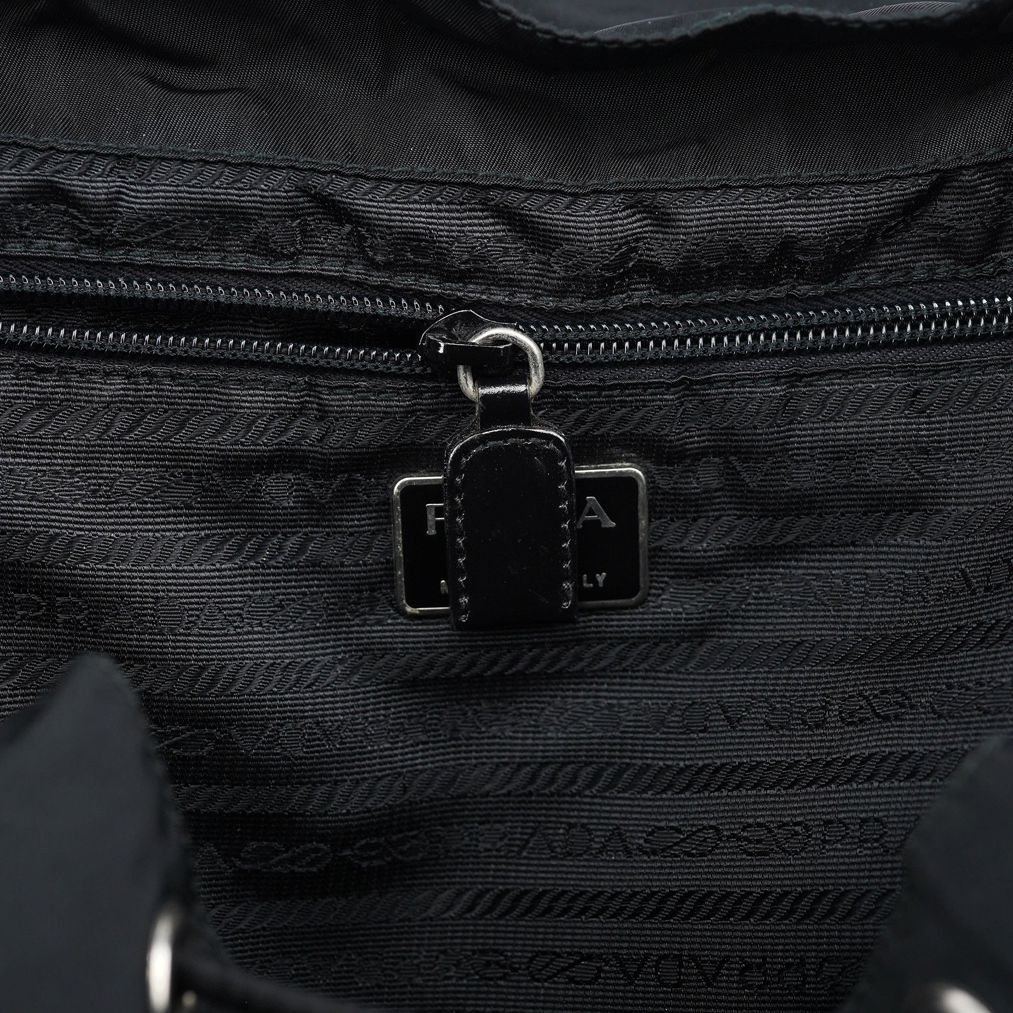 B2811F Black Tessuto Vela Backpack