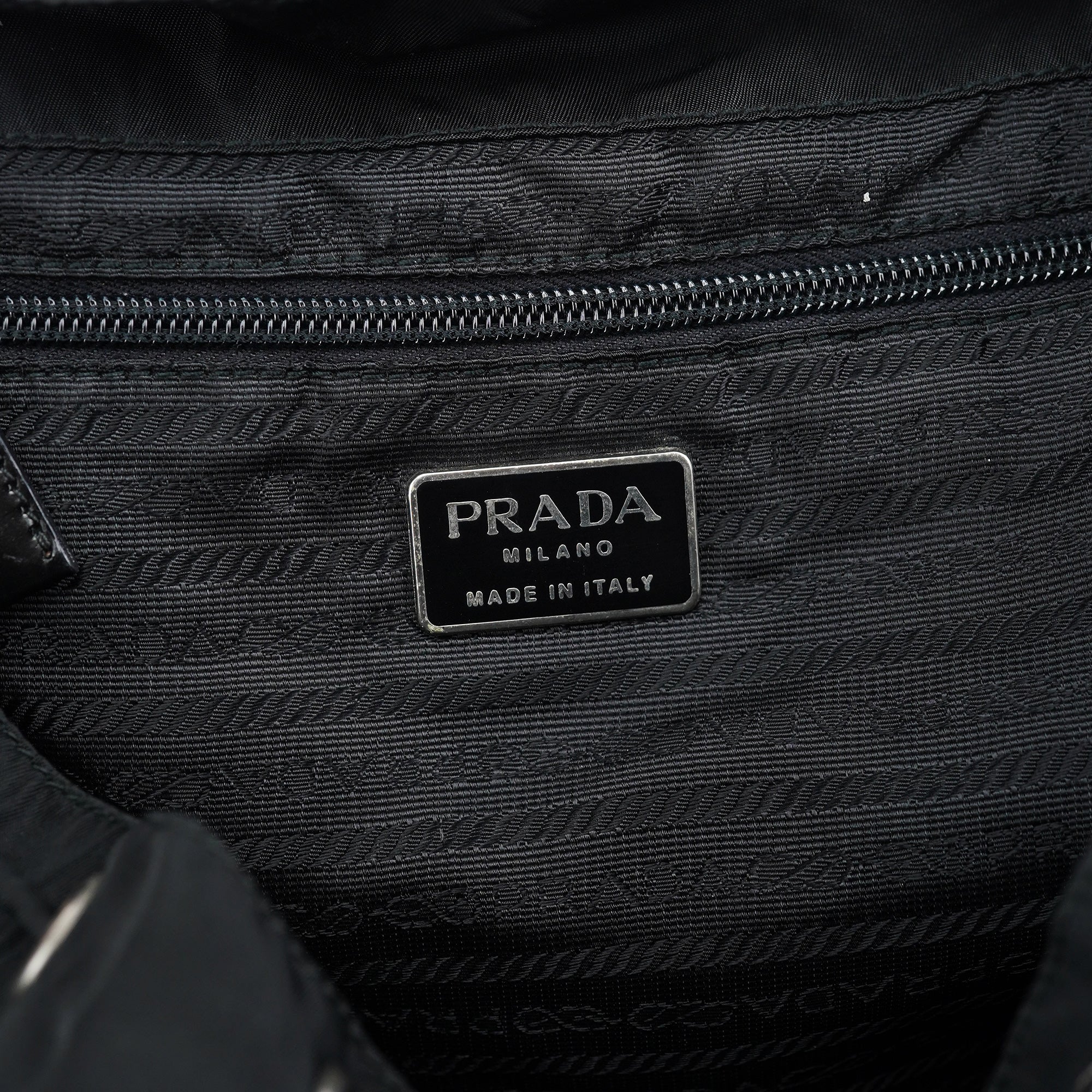 B2811F Black Tessuto Vela Backpack