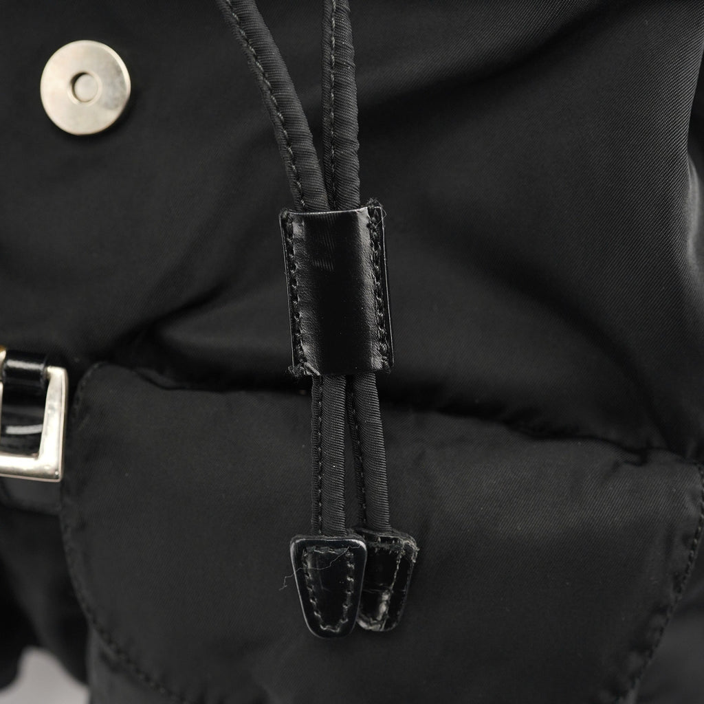 B2811F Black Tessuto Vela Backpack