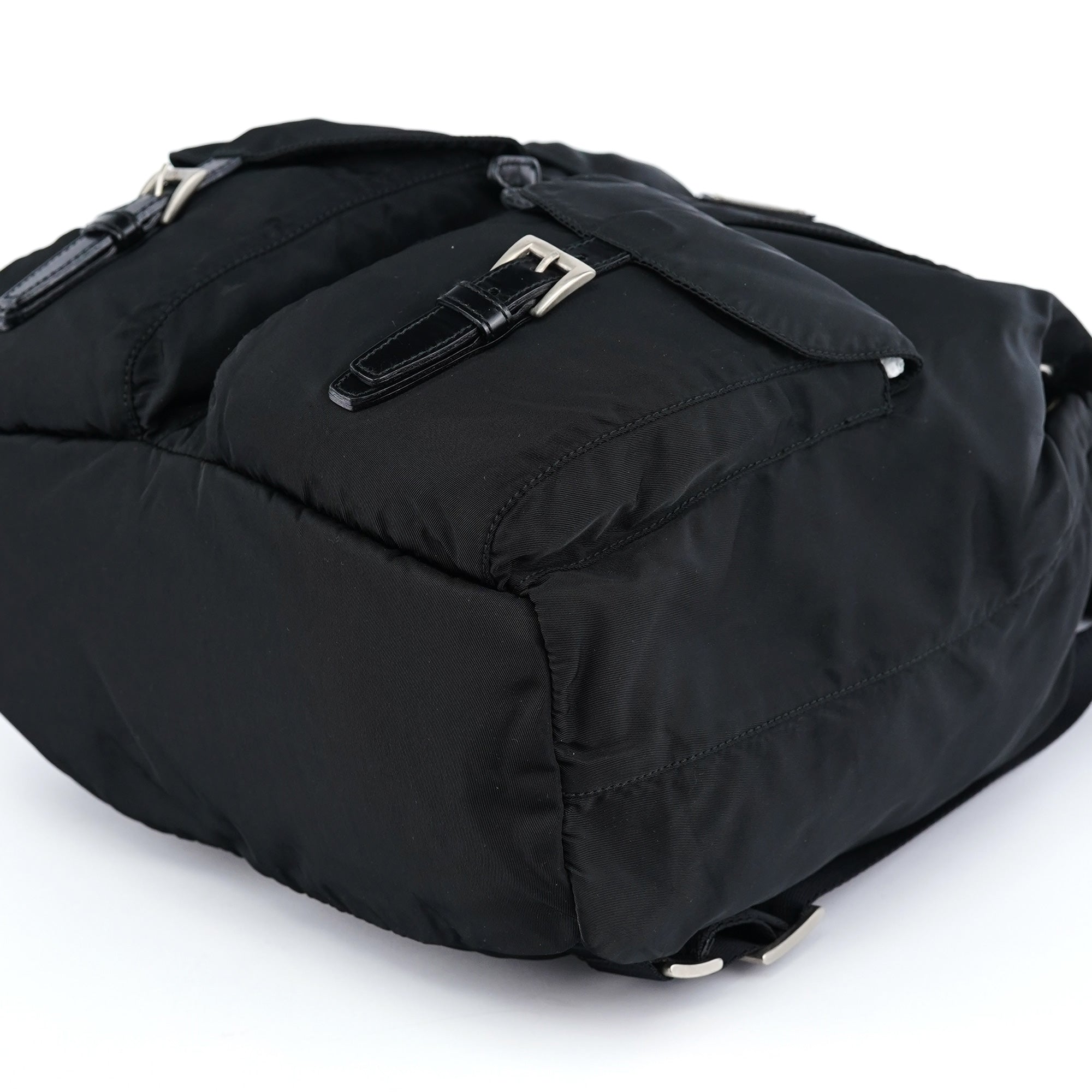 B2811F Black Tessuto Vela Backpack