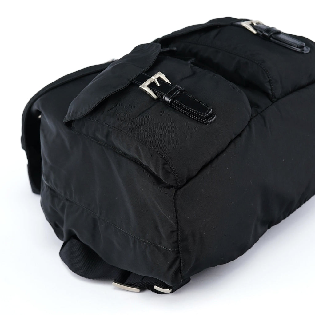 B2811F Black Tessuto Vela Backpack