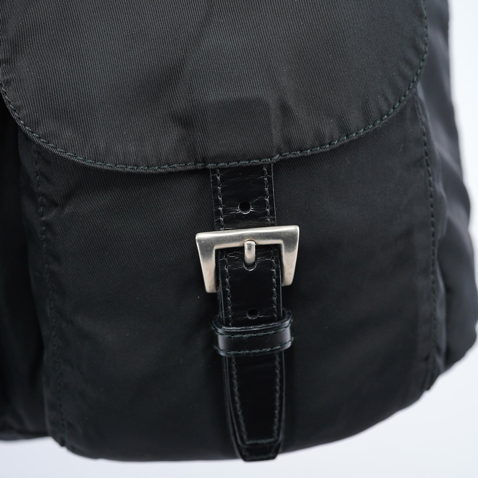 B2811F Black Tessuto Vela Backpack