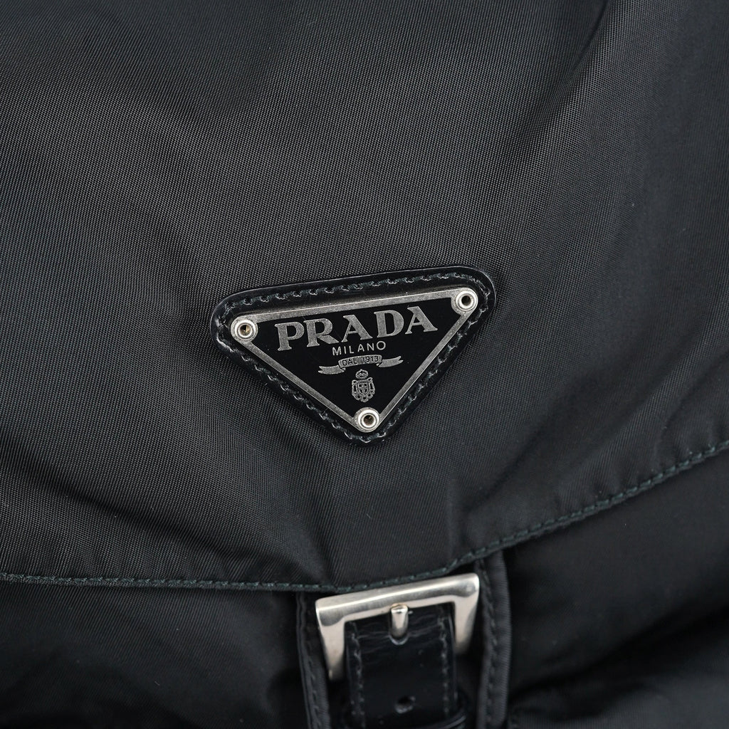B2811F Black Tessuto Vela Backpack