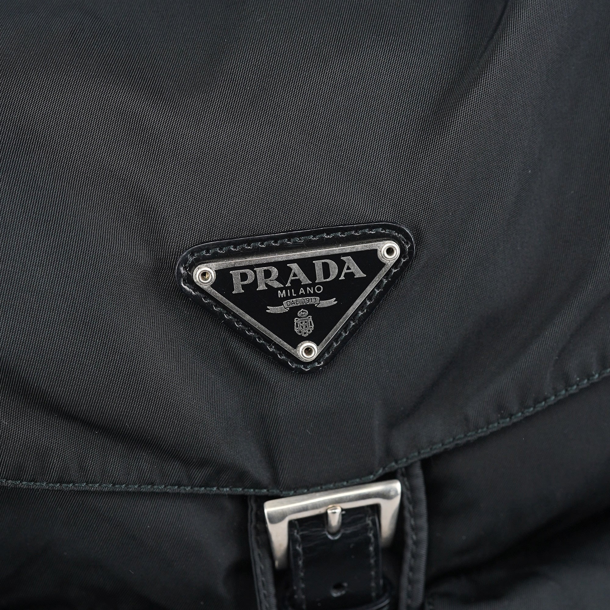 B2811F Black Tessuto Vela Backpack