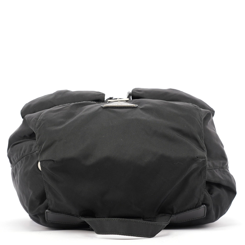 B2811F Black Tessuto Vela Backpack