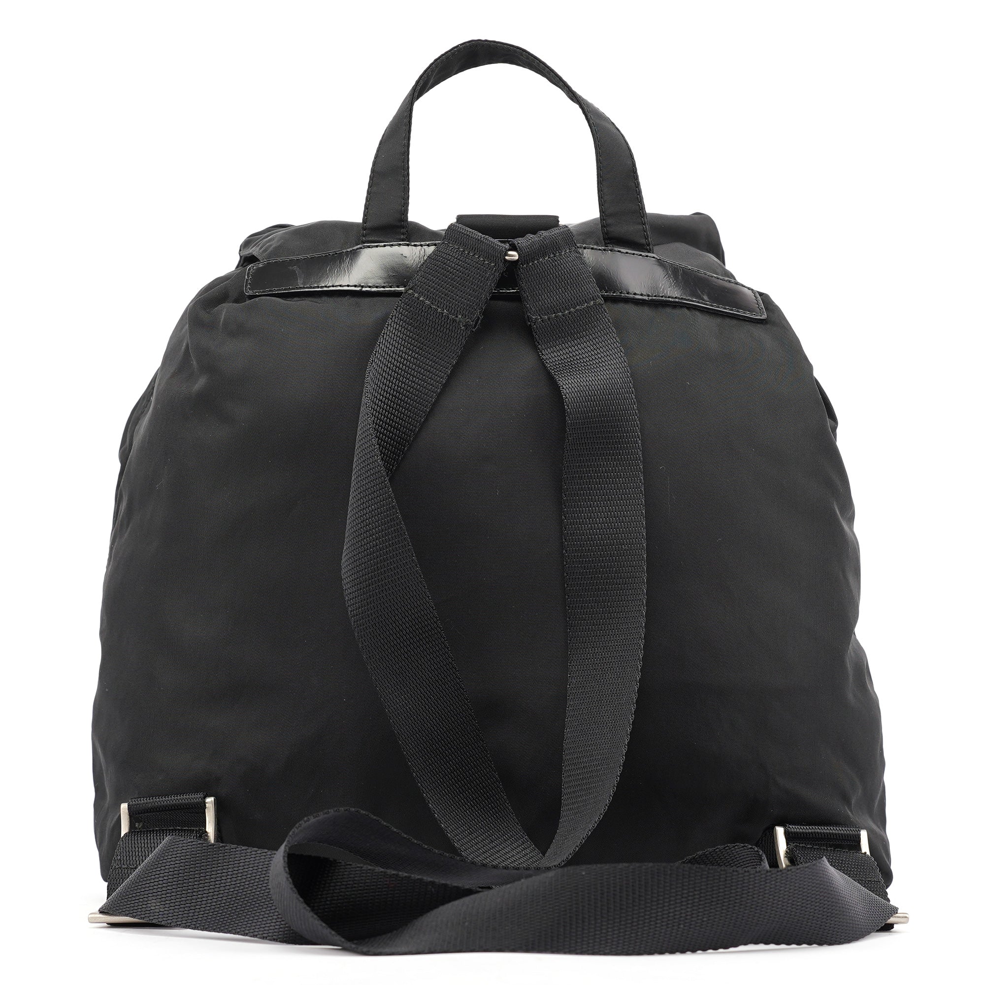 B2811F Black Tessuto Vela Backpack