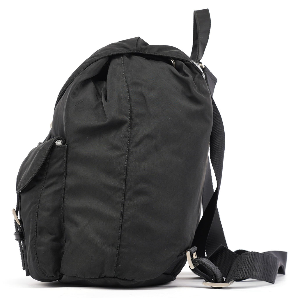 B2811F Black Tessuto Vela Backpack