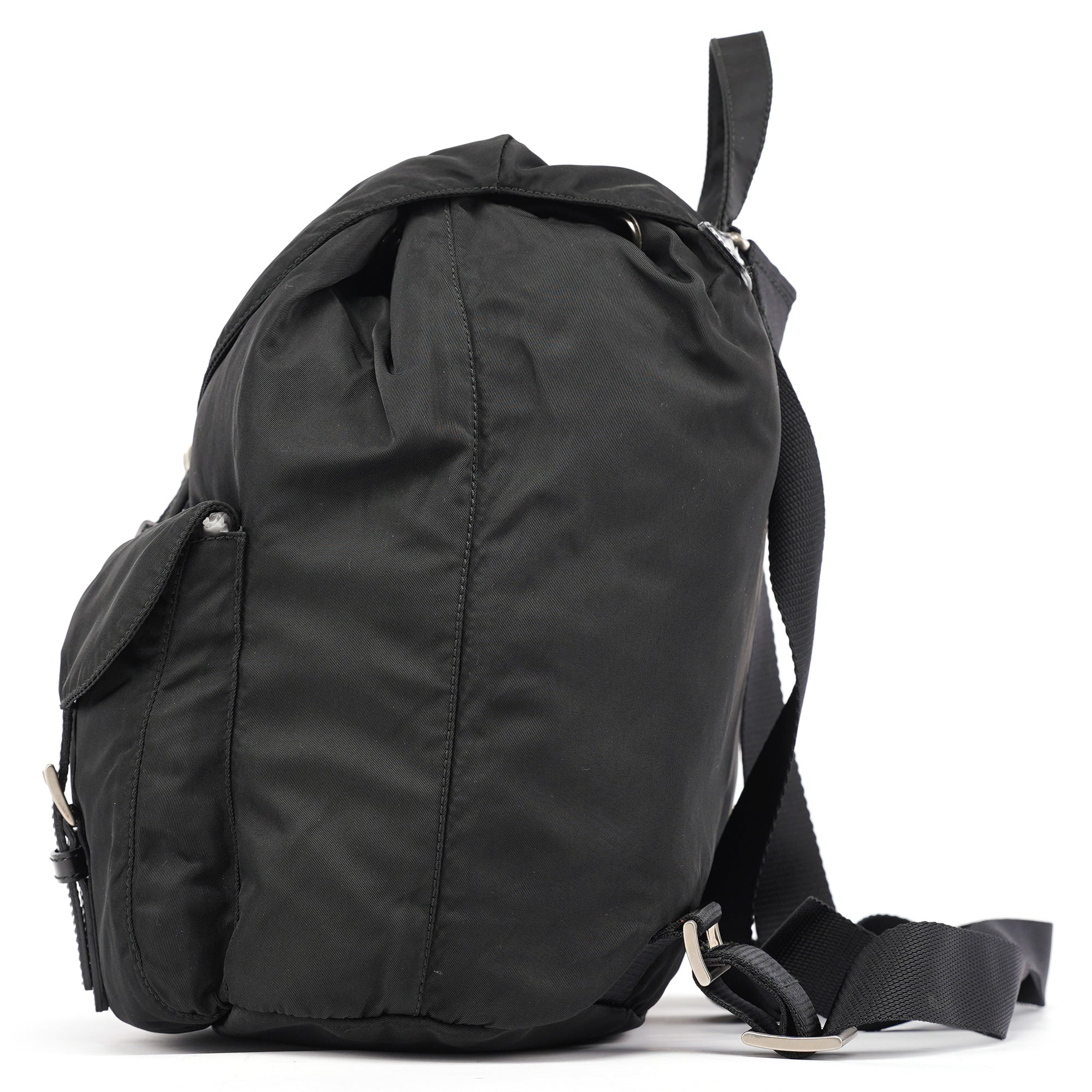 B2811F Black Tessuto Vela Backpack