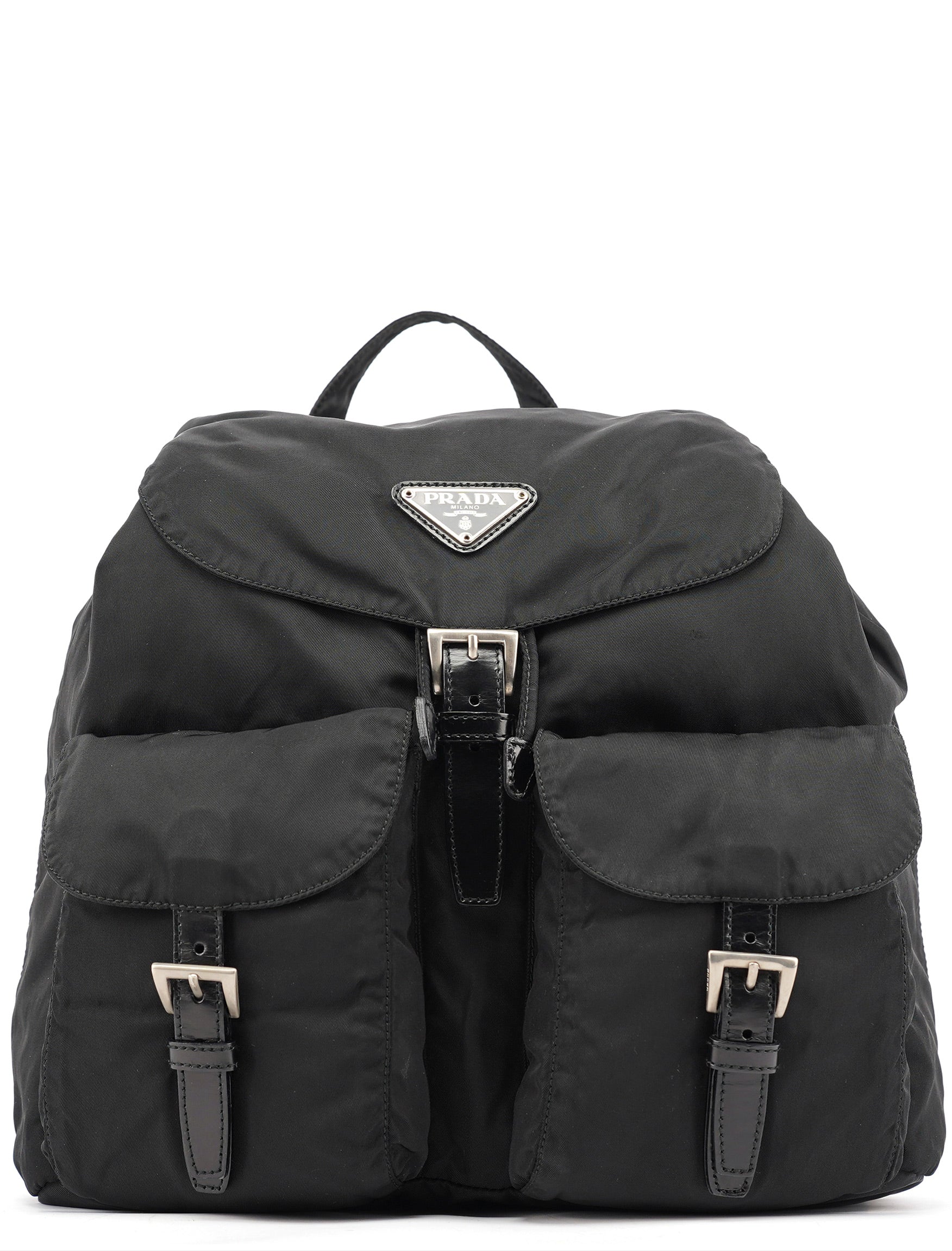 B2811F Black Tessuto Vela Backpack