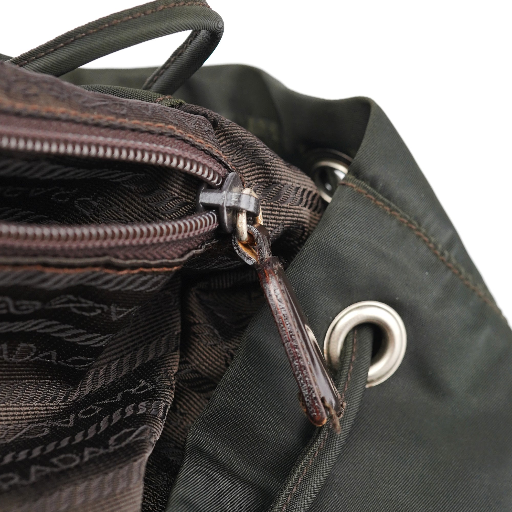 B2811F Military Green Tessuto Vela Backpack