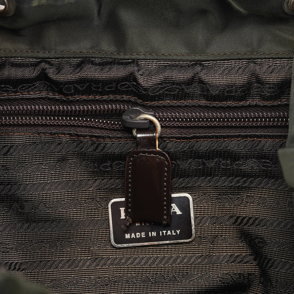 B2811F Military Green Tessuto Vela Backpack