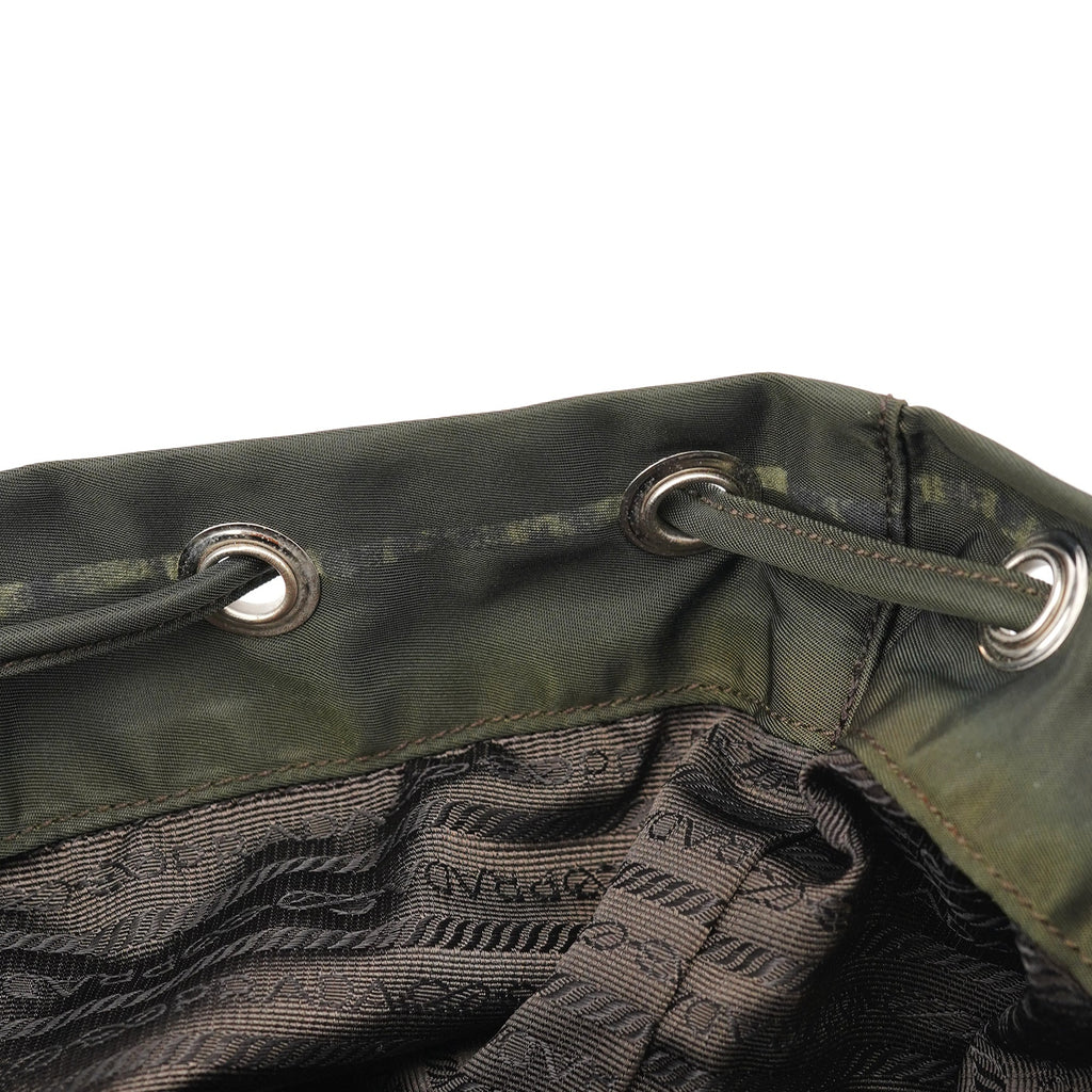 B2811F Military Green Tessuto Vela Backpack